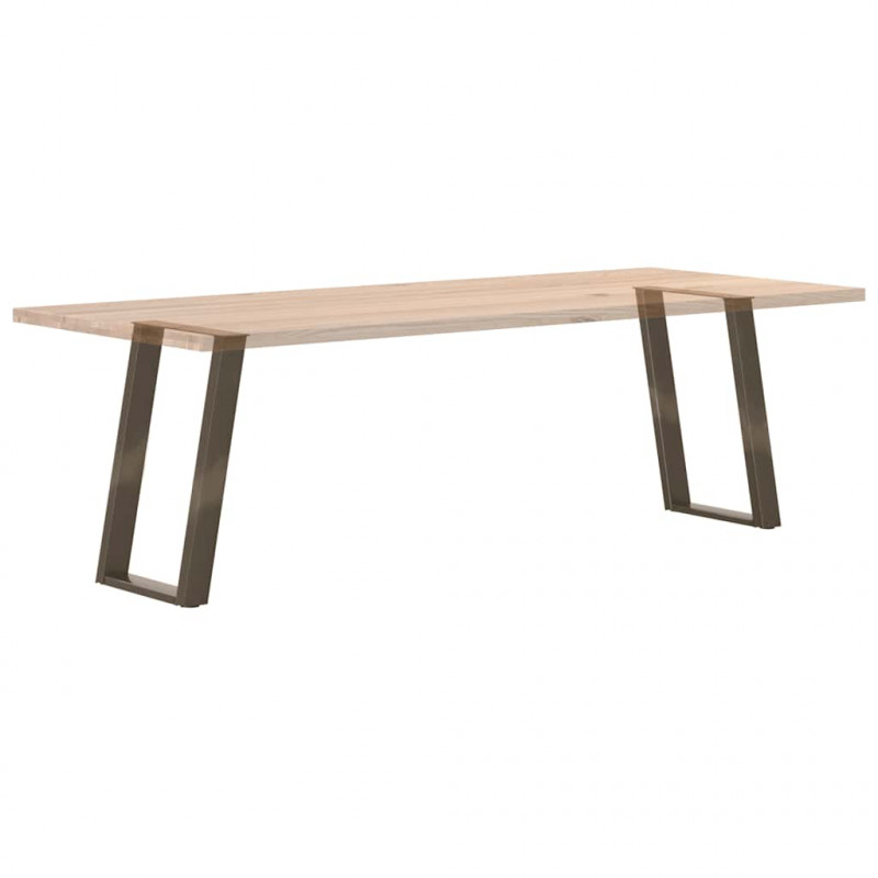 Nogi do stołu jadalnego w kształcie litery U 2 szt. Naturalna stal 60x(72-73) cm Stal