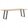 Nogi do stołu jadalnego w kształcie litery U 2 szt. Naturalna stal 60x(72-73) cm Stal