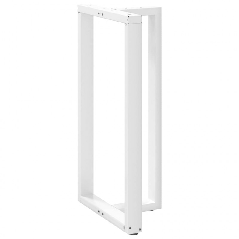 Nogi do stołu barowego w kształcie litery T 2 szt. Białe 60x35x(110-111) cm Stal