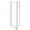 Nogi do stołu barowego w kształcie litery T 2 szt. Białe 60x35x(110-111) cm Stal