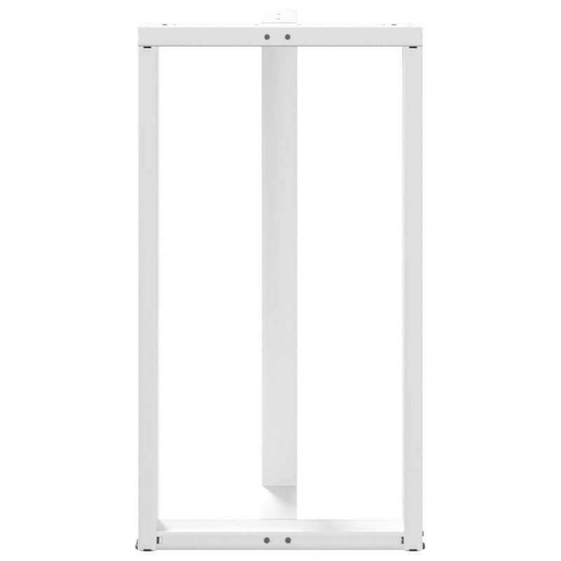 Nogi do stołu barowego w kształcie litery T 2 szt. Białe 60x35x(110-111) cm Stal
