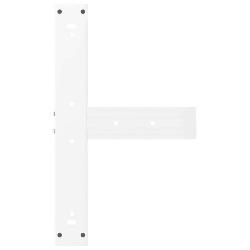 Nogi do stołu barowego w kształcie litery T 2 szt. Białe 60x35x(110-111) cm Stal