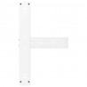 Nogi do stołu barowego w kształcie litery T 2 szt. Białe 60x35x(110-111) cm Stal