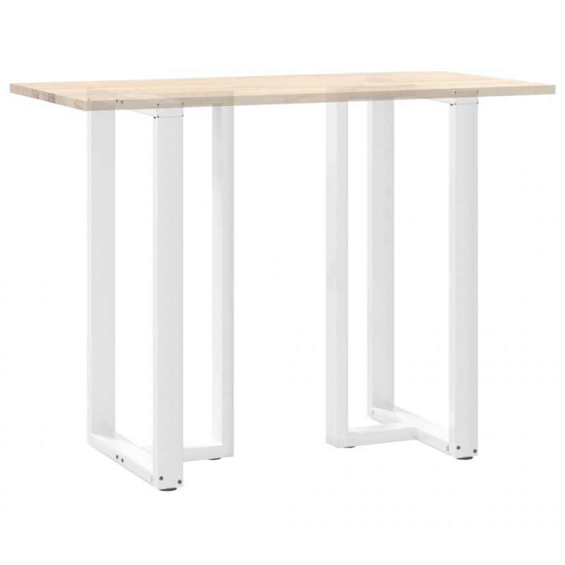 Nogi do stołu barowego w kształcie litery T 2 szt. Białe 60x35x(110-111) cm Stal