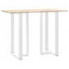 Nogi do stołu barowego w kształcie litery T 2 szt. Białe 60x35x(110-111) cm Stal