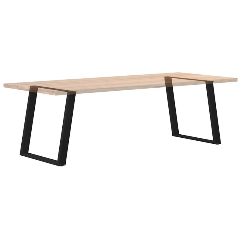 Nogi do stołu jadalnego w kształcie litery U 2 szt. Czarne 70x(72-73) cm Stal