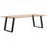 Nogi do stołu jadalnego w kształcie litery U 2 szt. Czarne 70x(72-73) cm Stal