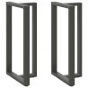 Nogi do stołu barowego w kształcie litery T 2 szt. Antracyt 60x35x(110-111) cm Stal