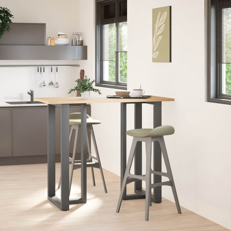 Nogi do stołu barowego w kształcie litery T 2 szt. Antracyt 60x35x(110-111) cm Stal