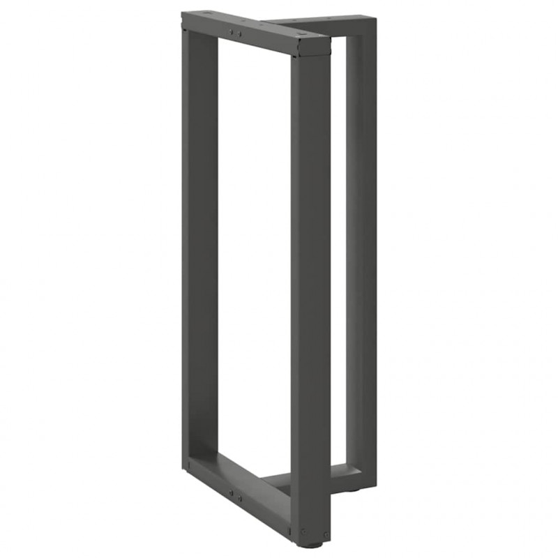 Nogi do stołu barowego w kształcie litery T 2 szt. Antracyt 60x35x(110-111) cm Stal