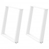 Nogi do stołu jadalnego w kształcie litery U 2 szt. Białe 70x(72-73) cm Stal