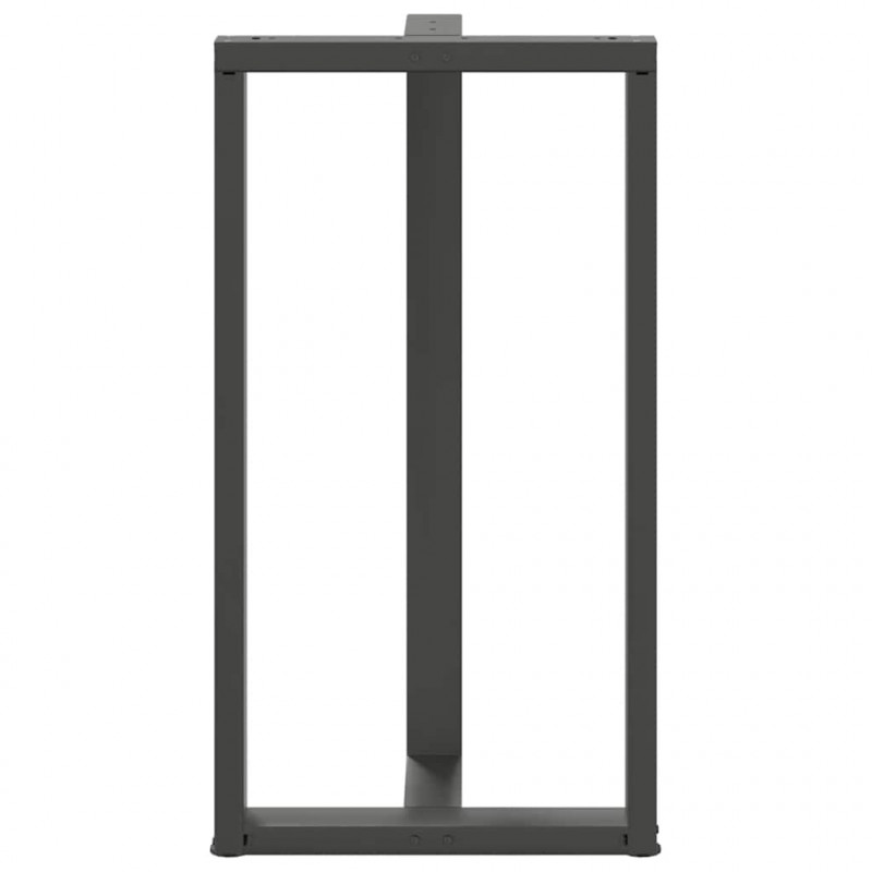 Nogi do stołu barowego w kształcie litery T 2 szt. Antracyt 60x35x(110-111) cm Stal