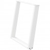 Nogi do stołu jadalnego w kształcie litery U 2 szt. Białe 70x(72-73) cm Stal