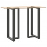 Nogi do stołu barowego w kształcie litery T 2 szt. Antracyt 60x35x(110-111) cm Stal