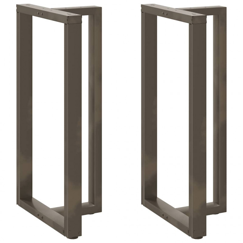 Nogi do stołu barowego w kształcie litery T 2 szt. Czarne 60x35x(110-111) cm Stal