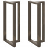 Nogi do stołu barowego w kształcie litery T 2 szt. Czarne 60x35x(110-111) cm Stal