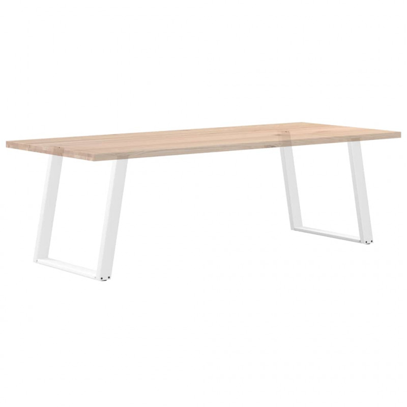 Nogi do stołu jadalnego w kształcie litery U 2 szt. Białe 70x(72-73) cm Stal