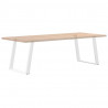 Nogi do stołu jadalnego w kształcie litery U 2 szt. Białe 70x(72-73) cm Stal