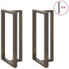 Nogi do stołu barowego w kształcie litery T 2 szt. Czarne 60x35x(110-111) cm Stal