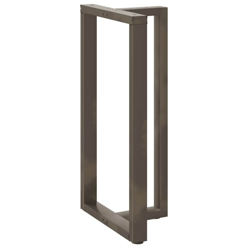 Nogi do stołu barowego w kształcie litery T 2 szt. Czarne 60x35x(110-111) cm Stal