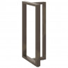 Nogi do stołu barowego w kształcie litery T 2 szt. Czarne 60x35x(110-111) cm Stal
