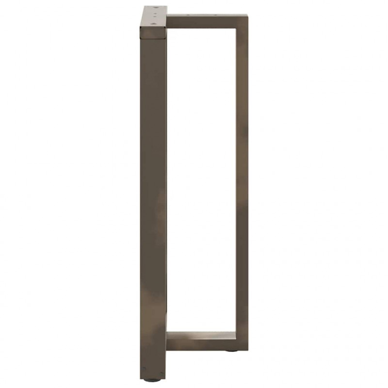 Nogi do stołu barowego w kształcie litery T 2 szt. Czarne 60x35x(110-111) cm Stal