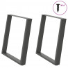 Nogi do stołu jadalnego w kształcie litery U 2 szt. Antracyt 70x(72-73) cm Stal