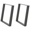 Nogi do stołu jadalnego w kształcie litery U 2 szt. Antracyt 70x(72-73) cm Stal