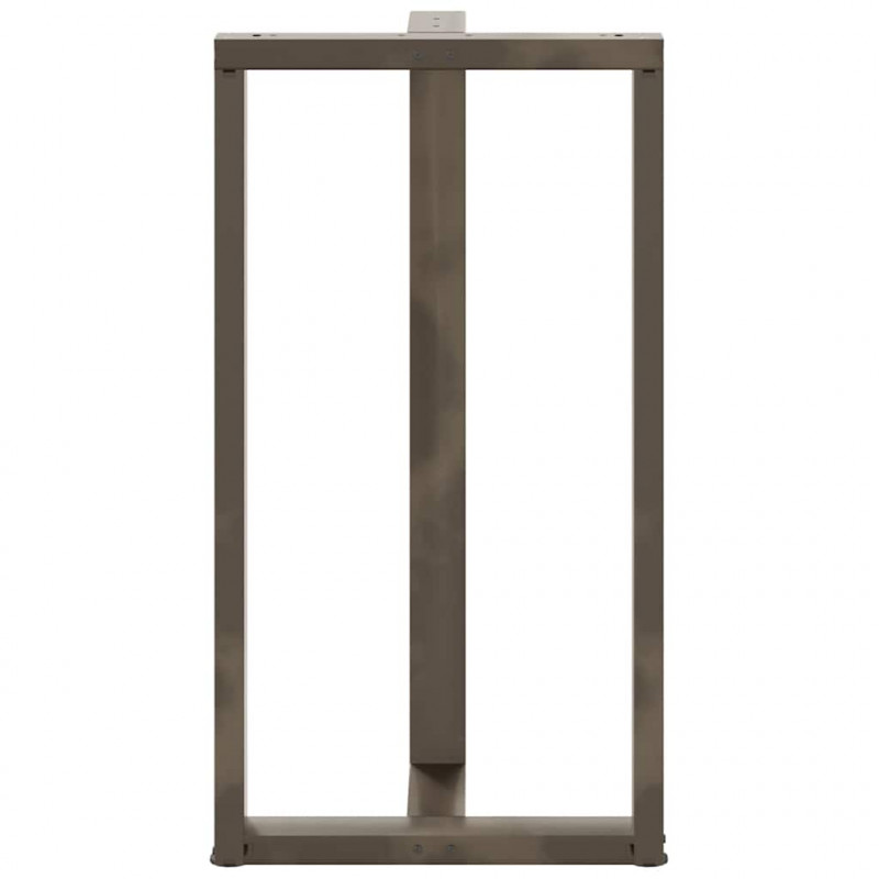 Nogi do stołu barowego w kształcie litery T 2 szt. Czarne 60x35x(110-111) cm Stal