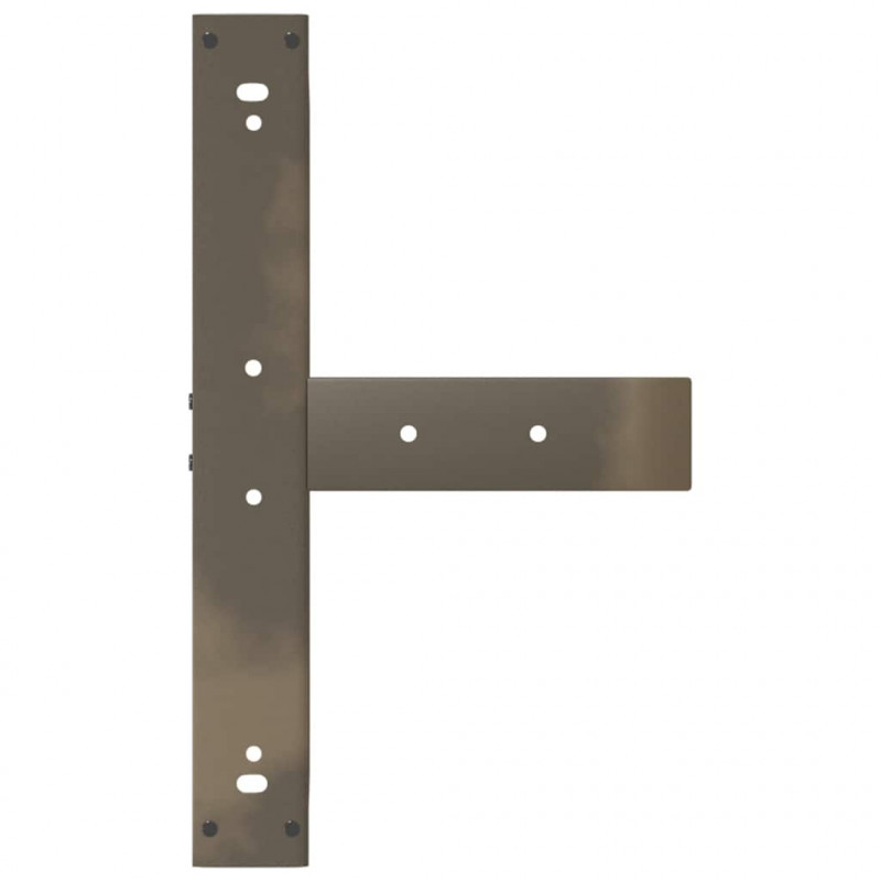 Nogi do stołu barowego w kształcie litery T 2 szt. Czarne 60x35x(110-111) cm Stal