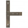 Nogi do stołu barowego w kształcie litery T 2 szt. Czarne 60x35x(110-111) cm Stal