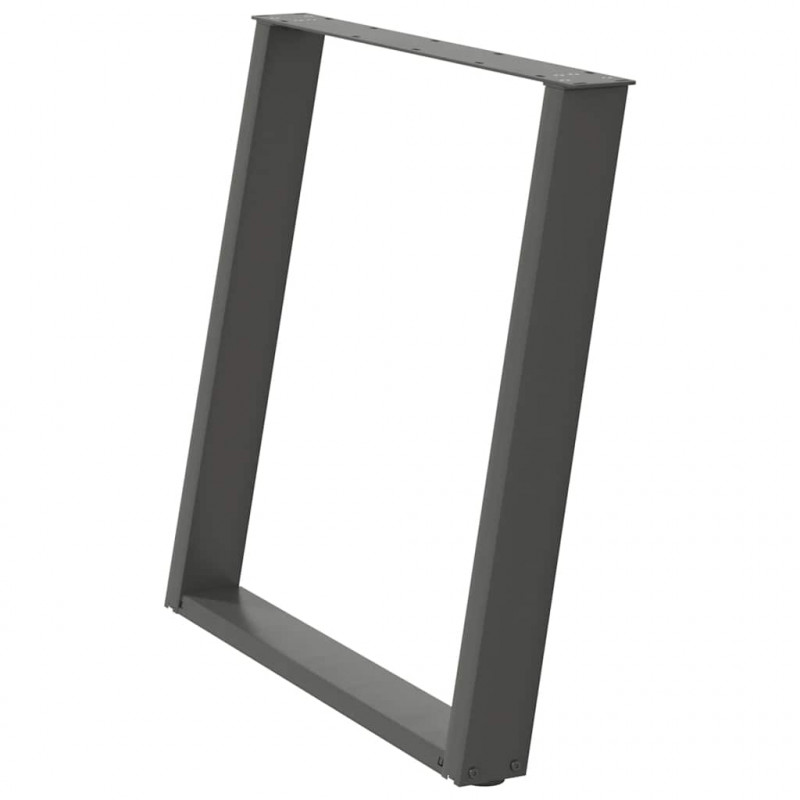 Nogi do stołu jadalnego w kształcie litery U 2 szt. Antracyt 70x(72-73) cm Stal