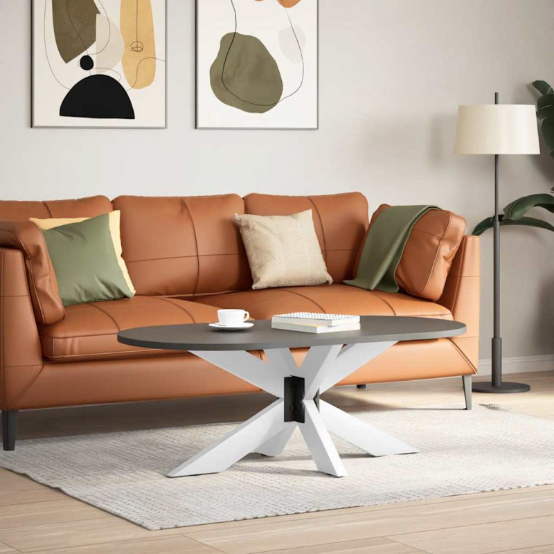 Noga stolika kawowego Pająk Kształt Biały 98x58x(42-43) cm Stal