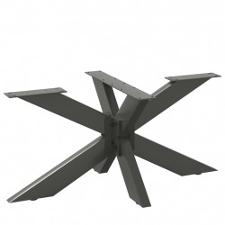 Noga stolika kawowego Pająk Kształt Antracyt 98x58x(42-43) cm Stal