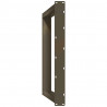 Nogi do stołu jadalnego w kształcie litery U 2 szt. Naturalna stal 70x(72-73) cm Stal