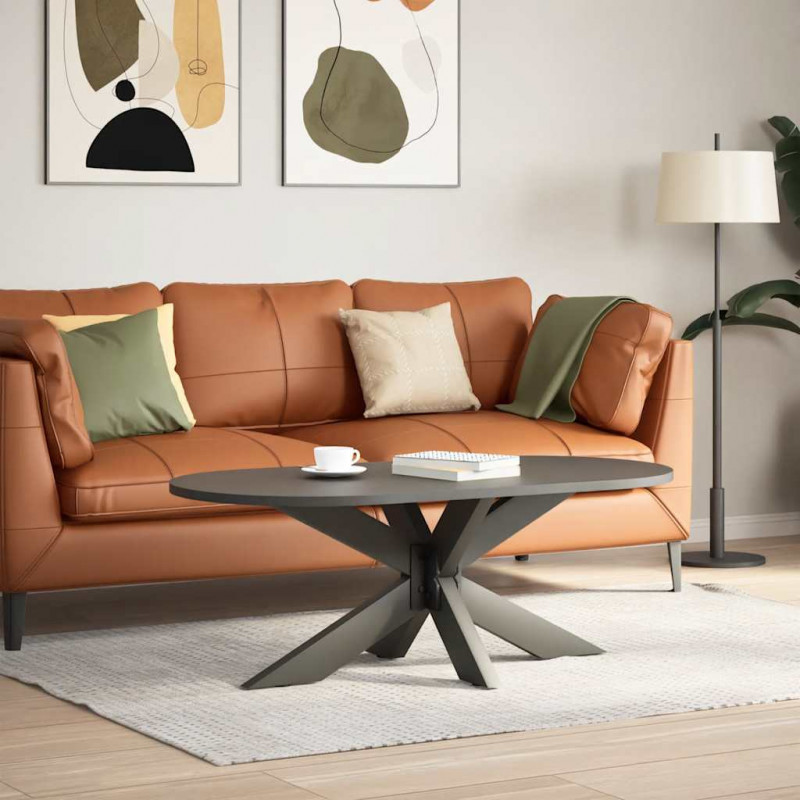 Noga stolika kawowego Pająk Kształt Antracyt 98x58x(42-43) cm Stal
