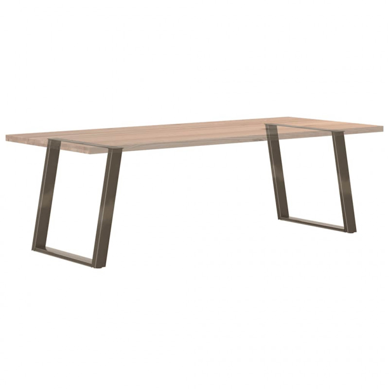 Nogi do stołu jadalnego w kształcie litery U 2 szt. Naturalna stal 70x(72-73) cm Stal