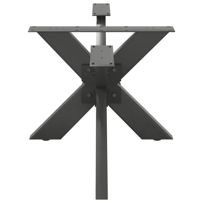 Noga stolika kawowego Pająk Kształt Antracyt 98x58x(42-43) cm Stal