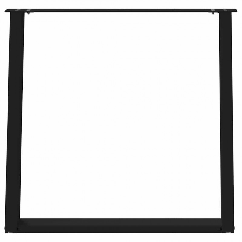 Nogi do stołu jadalnego w kształcie litery U 2 szt. Czarne 80x(72-73) cm Stal