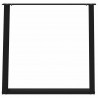 Nogi do stołu jadalnego w kształcie litery U 2 szt. Czarne 80x(72-73) cm Stal