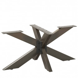 Noga stolika kawowego Pająk Kształt Czarny 98x58x(42-43) cm Stal
