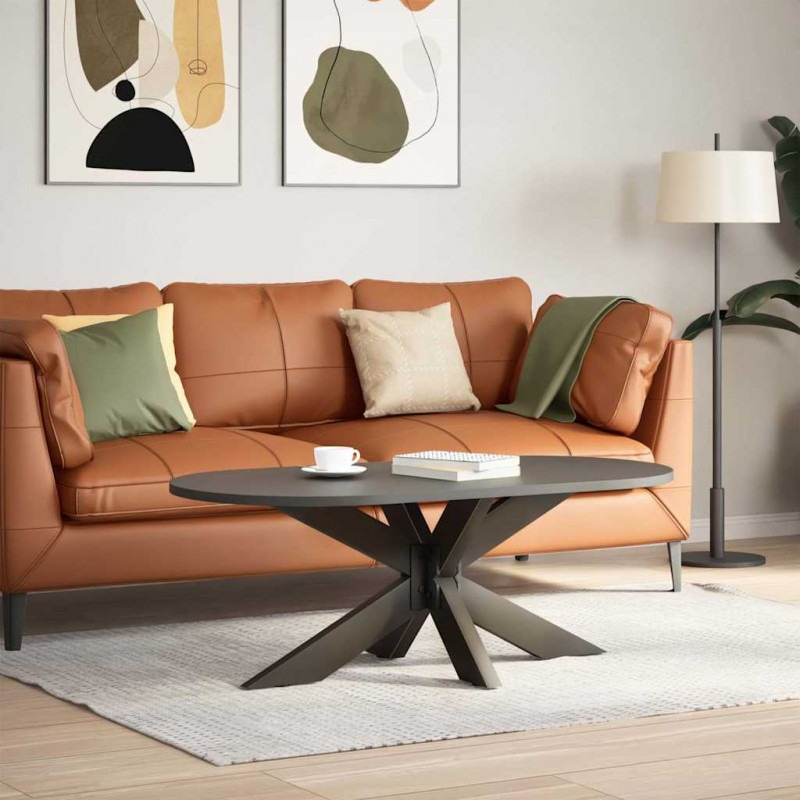 Noga stolika kawowego Pająk Kształt Czarny 98x58x(42-43) cm Stal