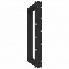 Nogi do stołu jadalnego w kształcie litery U 2 szt. Czarne 80x(72-73) cm Stal