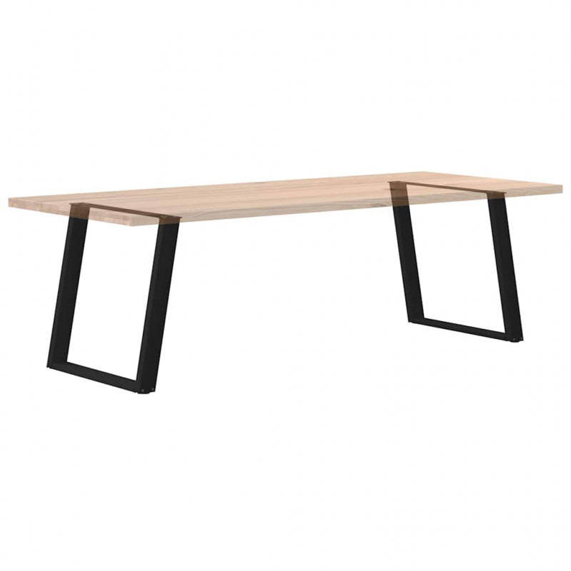 Nogi do stołu jadalnego w kształcie litery U 2 szt. Czarne 80x(72-73) cm Stal