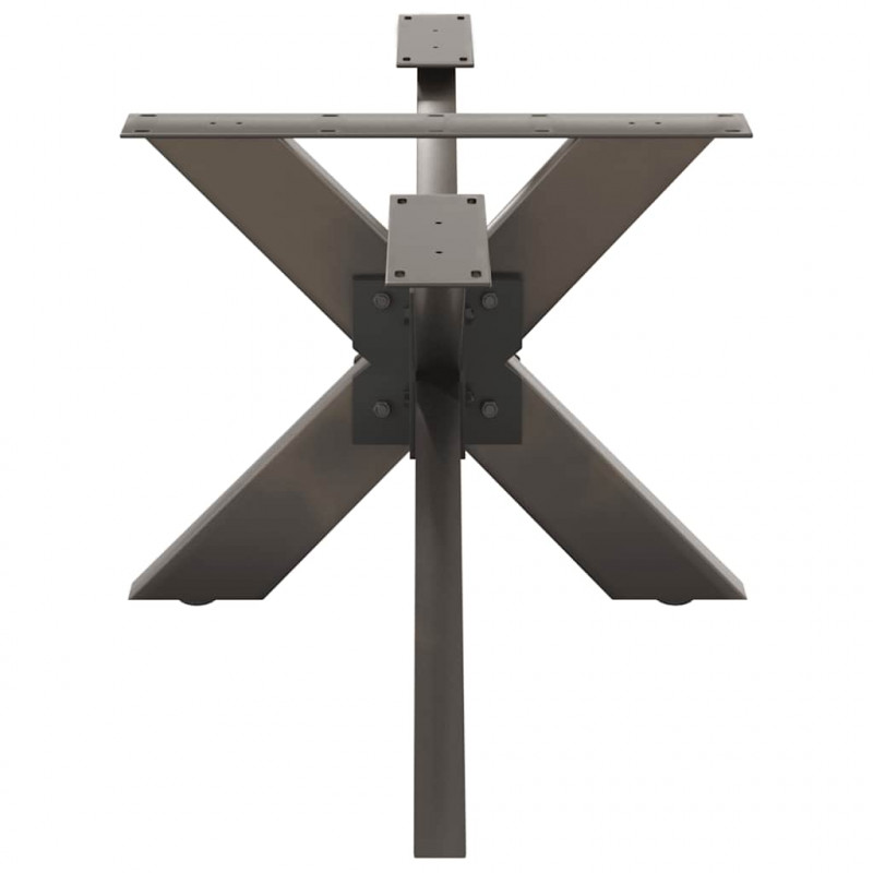Noga stolika kawowego Pająk Kształt Czarny 98x58x(42-43) cm Stal