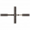 Noga stolika kawowego Pająk Kształt Czarny 98x58x(42-43) cm Stal