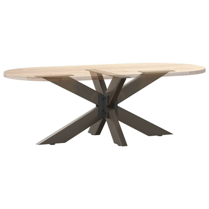 Noga stolika kawowego Pająk Kształt Czarny 98x58x(42-43) cm Stal