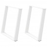 Nogi do stołu jadalnego w kształcie litery U 2 szt. Białe 80x(72-73) cm Stal