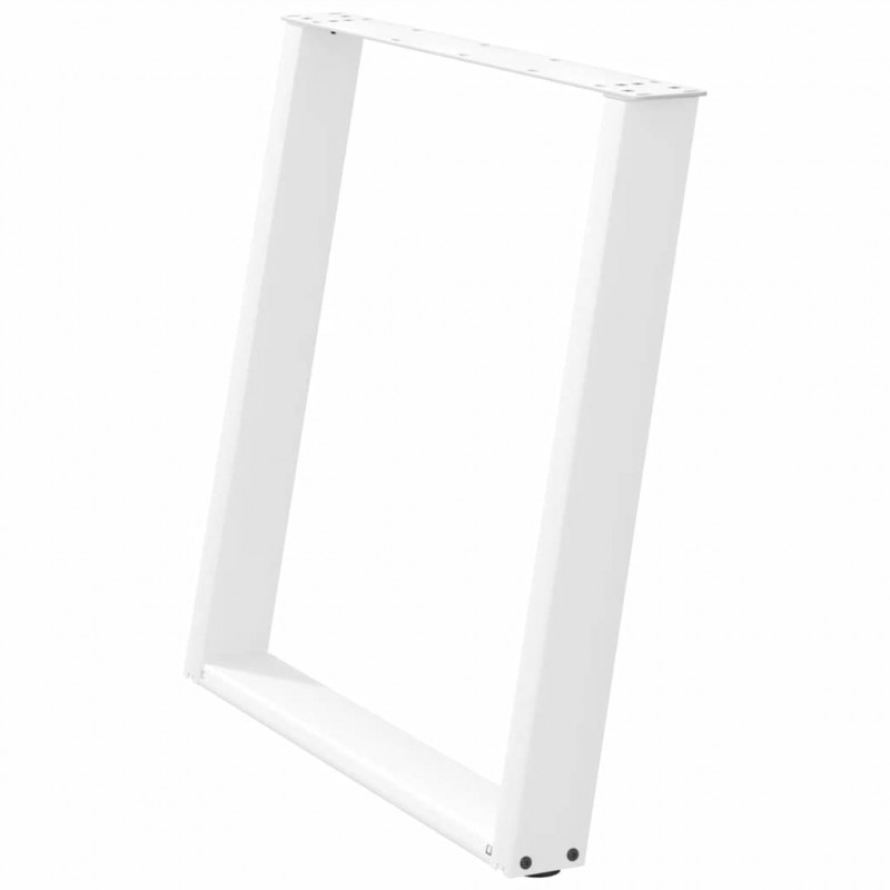 Nogi do stołu jadalnego w kształcie litery U 2 szt. Białe 80x(72-73) cm Stal
