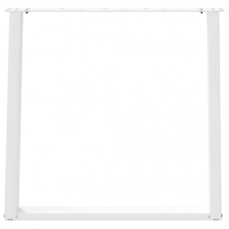 Nogi do stołu jadalnego w kształcie litery U 2 szt. Białe 80x(72-73) cm Stal